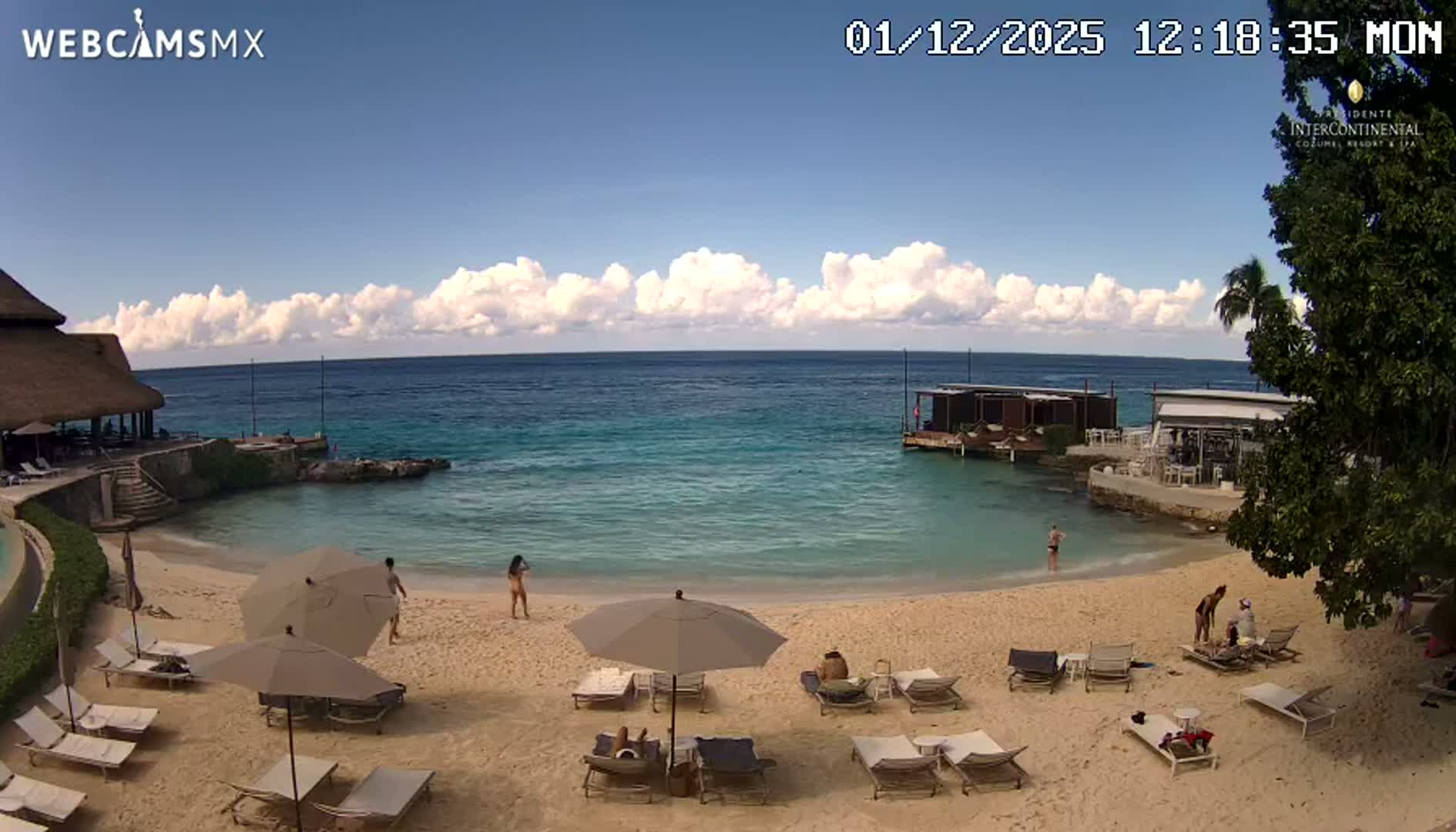 Cozumel,Presidente Intercontinental's Beach Live Cam - Zona Hotelera Sur, San Mugiel de Cozumel, Municipio de Cozumel, Quintana Roo, Mexico