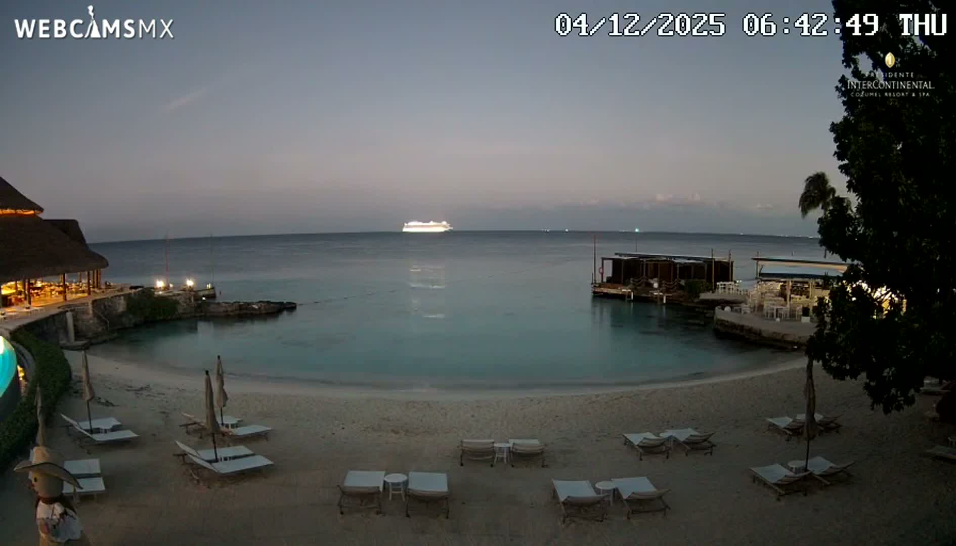 Cozumel,Presidente Intercontinental's Beach Live Cam - Zona Hotelera Sur, San Mugiel de Cozumel, Municipio de Cozumel, Quintana Roo, Mexico