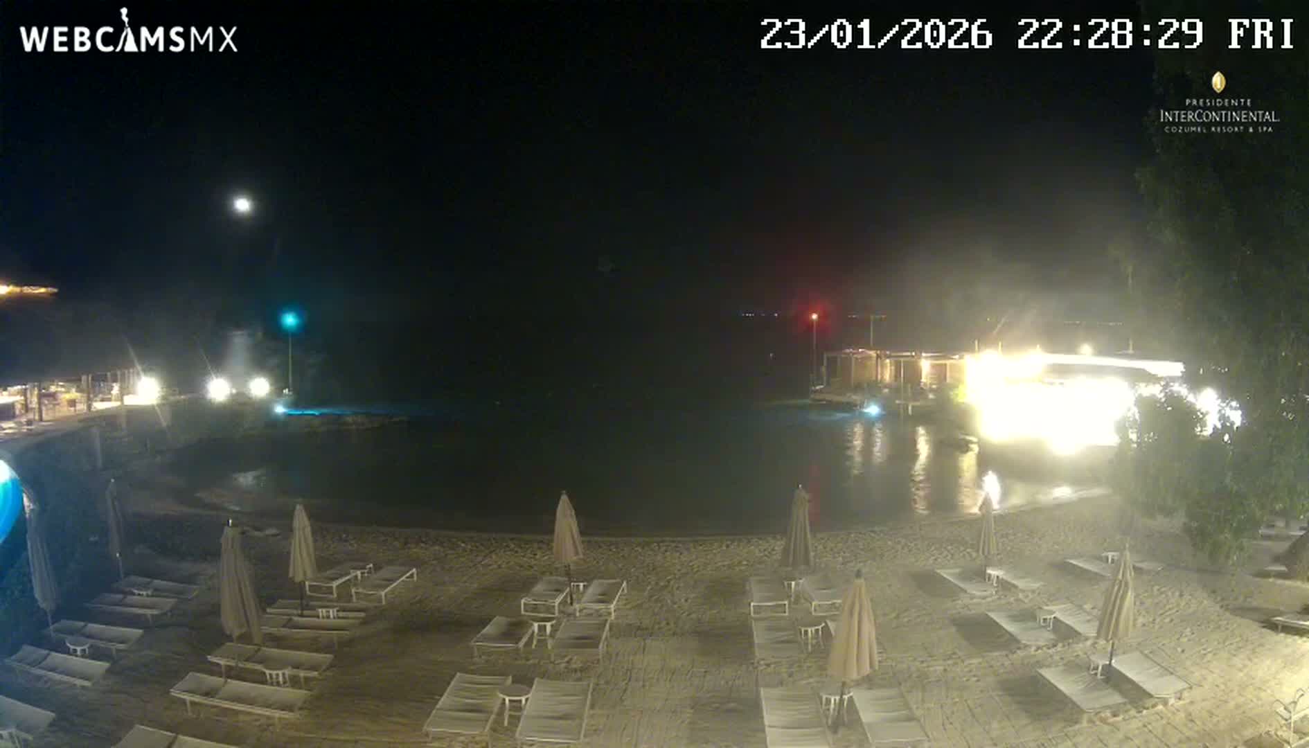 Cozumel,Presidente Intercontinental's Beach Live Cam - Zona Hotelera Sur, San Mugiel de Cozumel, Municipio de Cozumel, Quintana Roo, Mexico