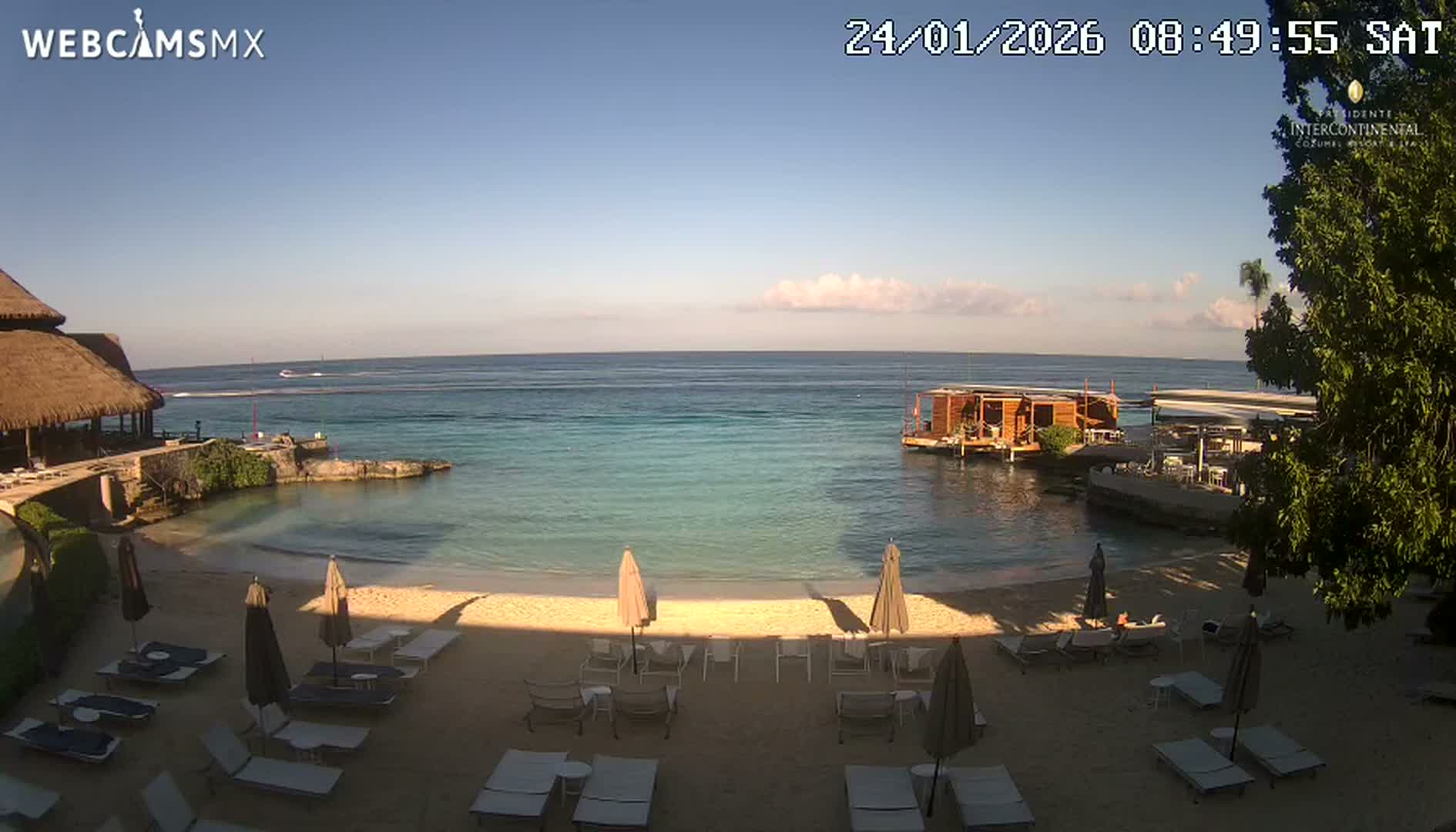 Cozumel,Presidente Intercontinental's Beach Live Cam - Zona Hotelera Sur, San Mugiel de Cozumel, Municipio de Cozumel, Quintana Roo, Mexico
