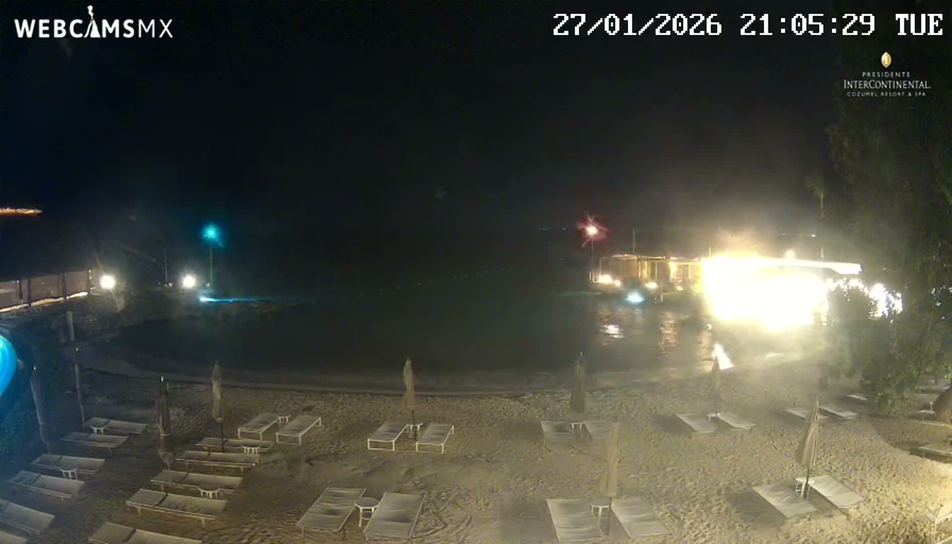 Cozumel,Presidente Intercontinental's Beach Live Cam - Zona Hotelera Sur, San Mugiel de Cozumel, Municipio de Cozumel, Quintana Roo, Mexico