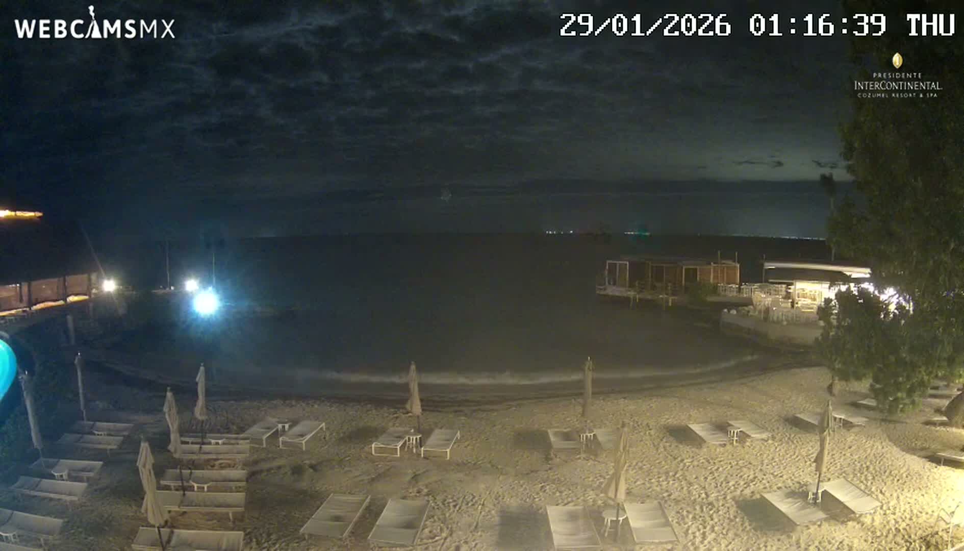 Cozumel,Presidente Intercontinental's Beach Live Cam - Zona Hotelera Sur, San Mugiel de Cozumel, Municipio de Cozumel, Quintana Roo, Mexico