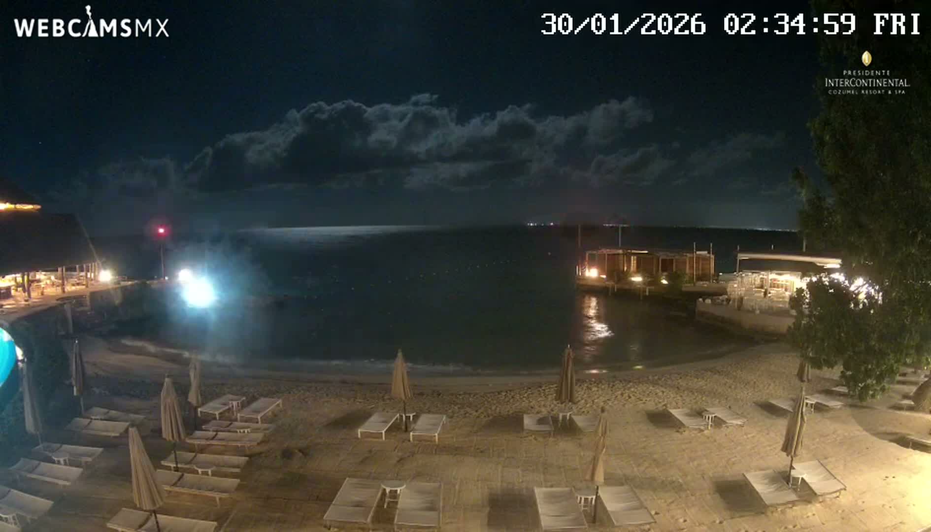 Cozumel,Presidente Intercontinental's Beach Live Cam - Zona Hotelera Sur, San Mugiel de Cozumel, Municipio de Cozumel, Quintana Roo, Mexico