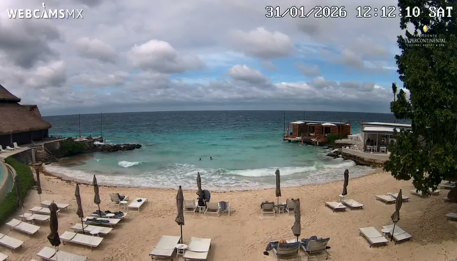 Cozumel,Presidente Intercontinental's Beach Live Cam - Zona Hotelera Sur, San Mugiel de Cozumel, Municipio de Cozumel, Quintana Roo, Mexico