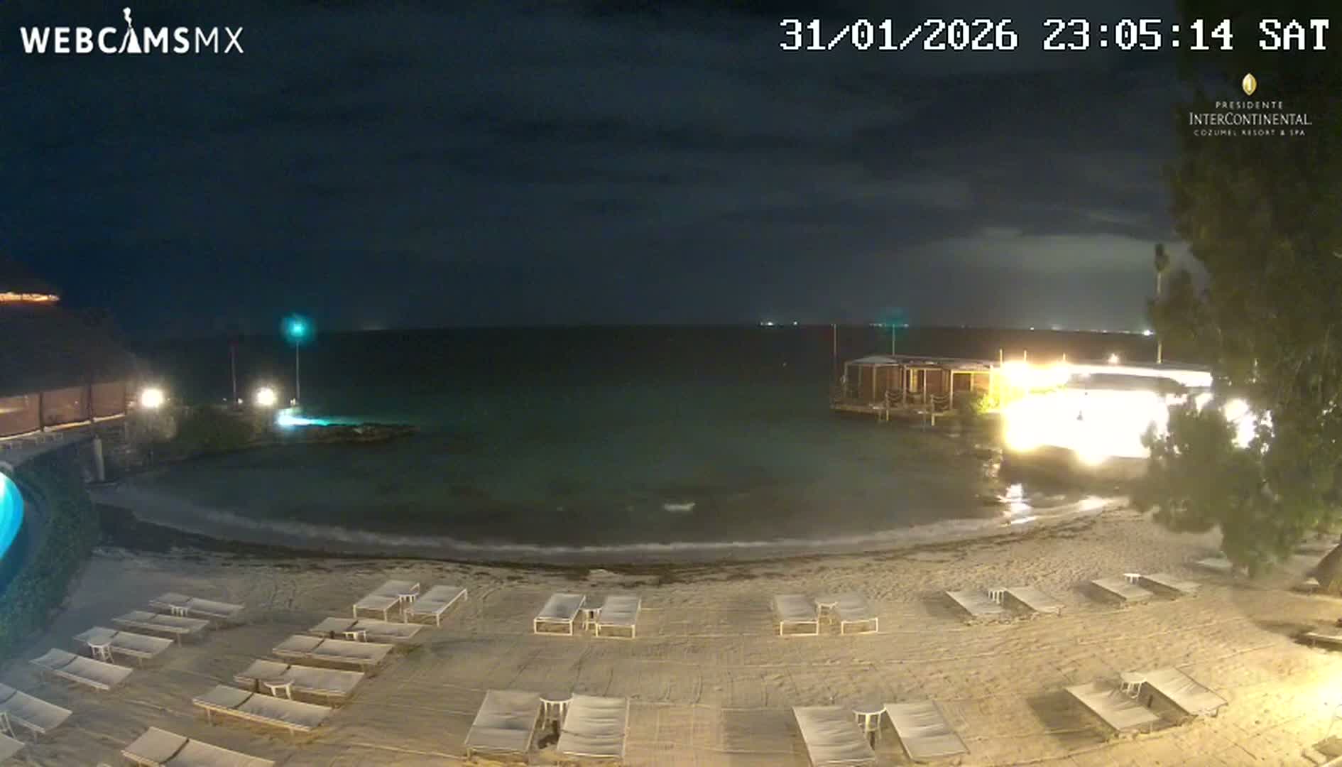 Cozumel,Presidente Intercontinental's Beach Live Cam - Zona Hotelera Sur, San Mugiel de Cozumel, Municipio de Cozumel, Quintana Roo, Mexico
