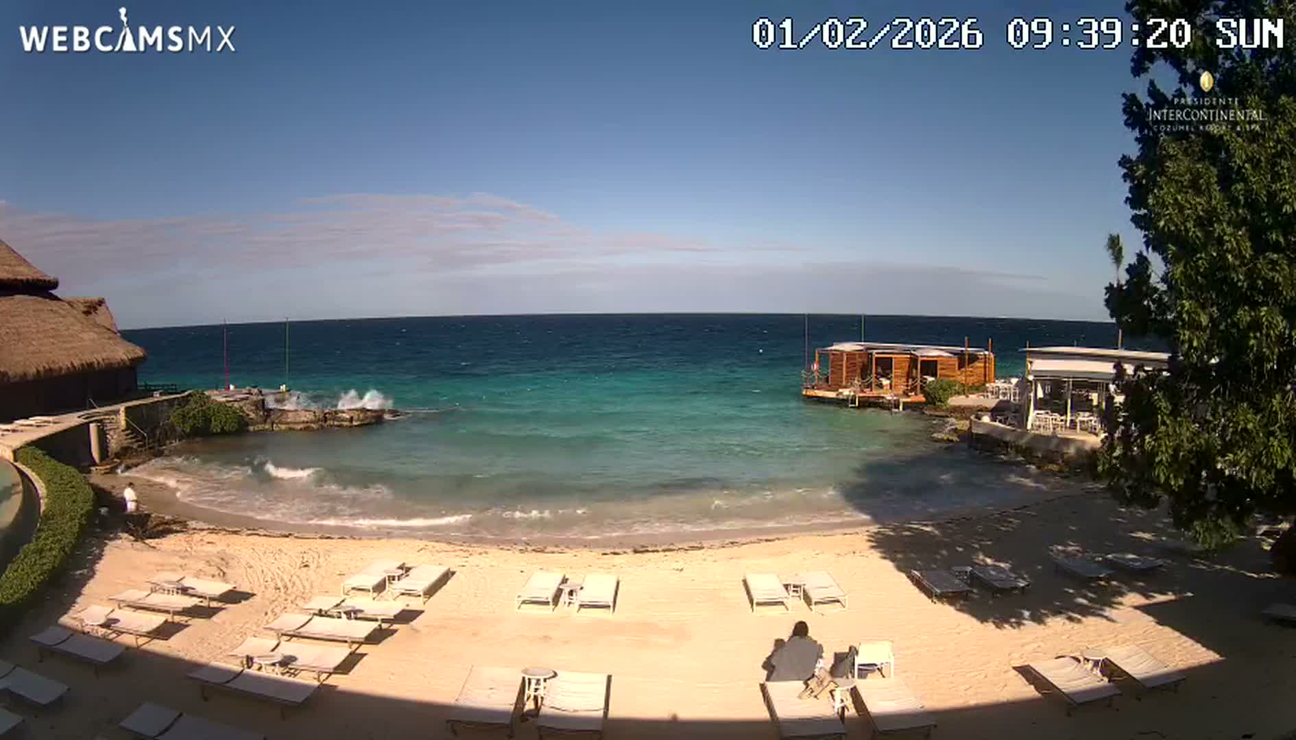 Cozumel,Presidente Intercontinental's Beach Live Cam - Zona Hotelera Sur, San Mugiel de Cozumel, Municipio de Cozumel, Quintana Roo, Mexico