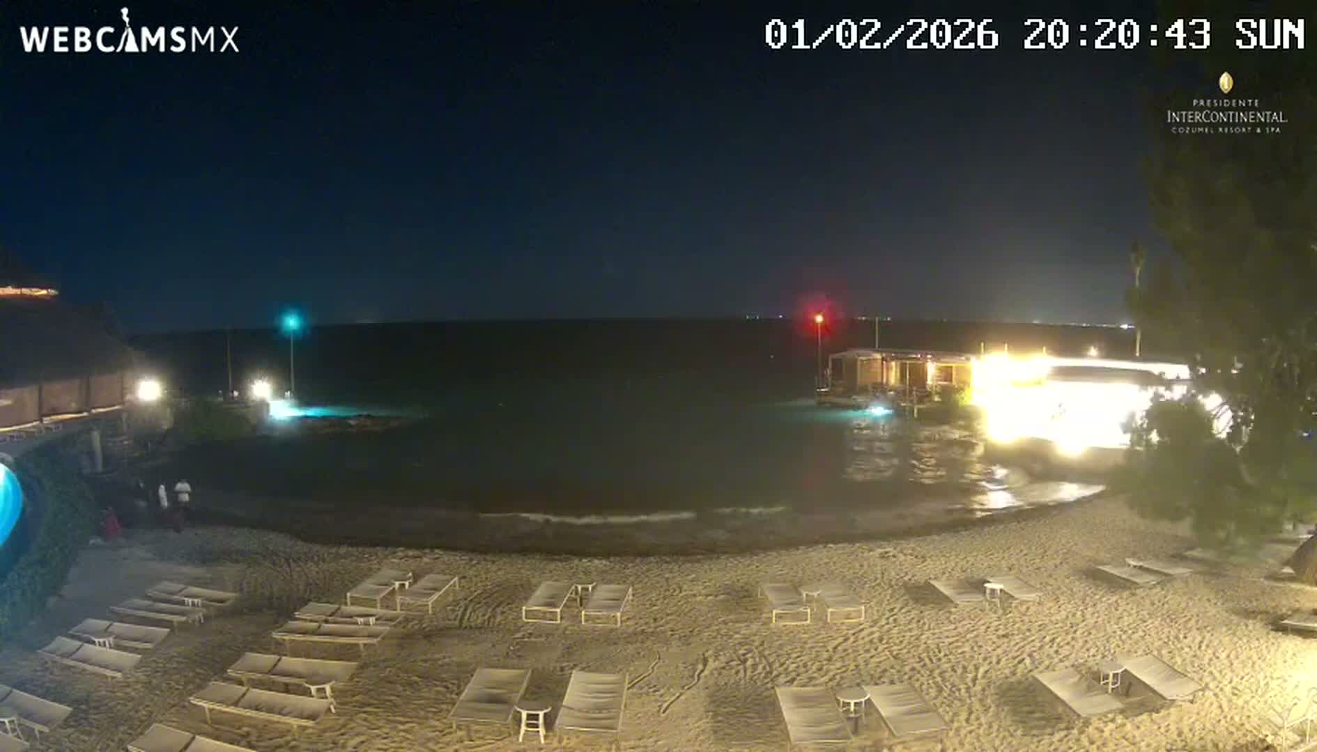 Cozumel,Presidente Intercontinental's Beach Live Cam - Zona Hotelera Sur, San Mugiel de Cozumel, Municipio de Cozumel, Quintana Roo, Mexico