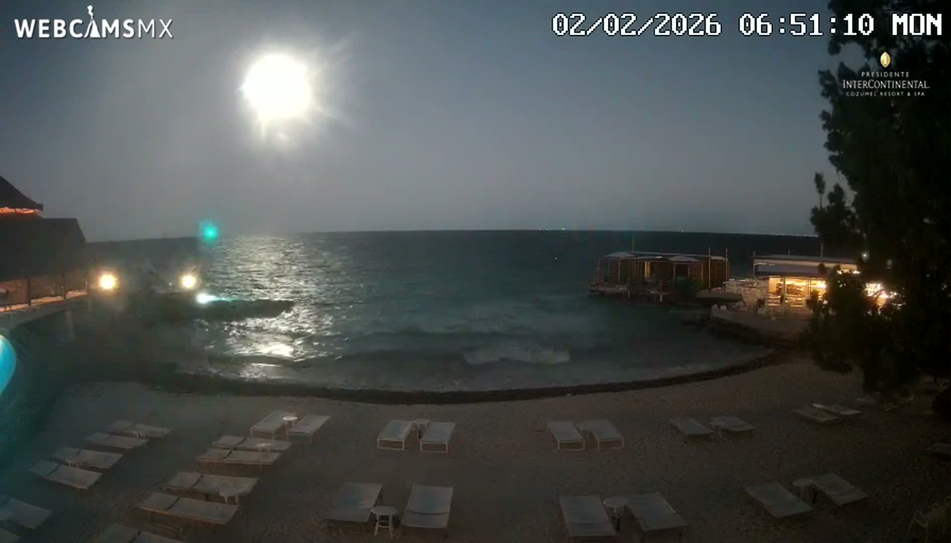 Cozumel,Presidente Intercontinental's Beach Live Cam - Zona Hotelera Sur, San Mugiel de Cozumel, Municipio de Cozumel, Quintana Roo, Mexico