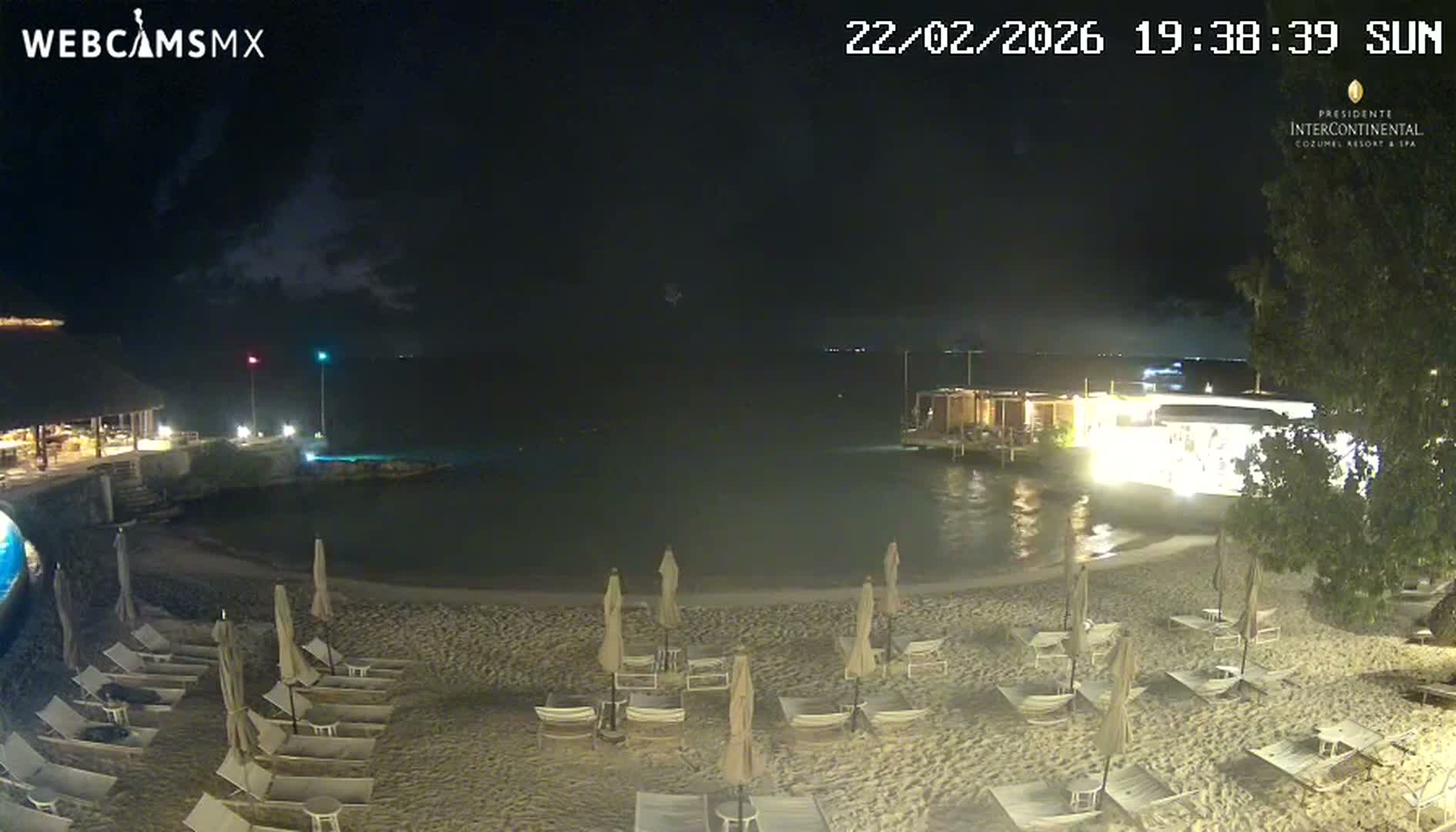 Cozumel,Presidente Intercontinental's Beach Live Cam - Zona Hotelera Sur, San Mugiel de Cozumel, Municipio de Cozumel, Quintana Roo, Mexico