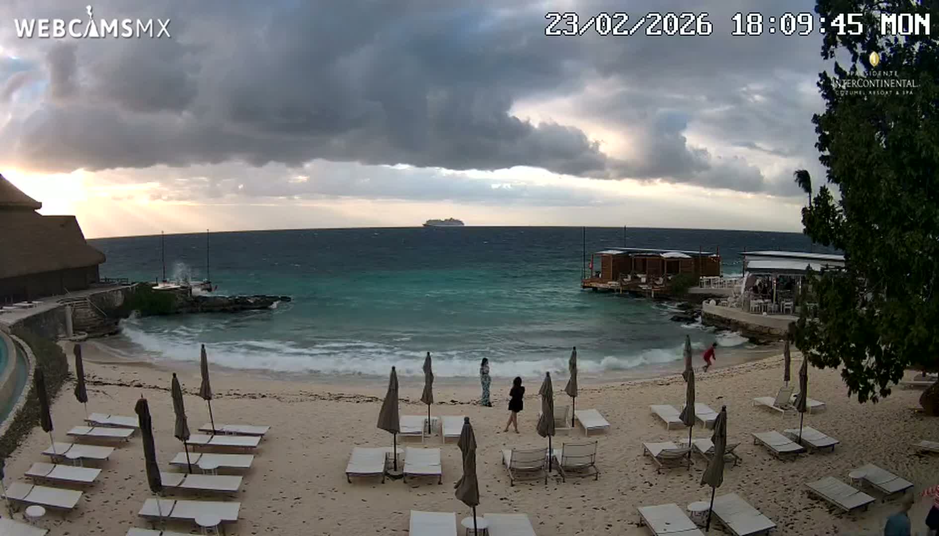 Cozumel,Presidente Intercontinental's Beach Live Cam - Zona Hotelera Sur, San Mugiel de Cozumel, Municipio de Cozumel, Quintana Roo, Mexico