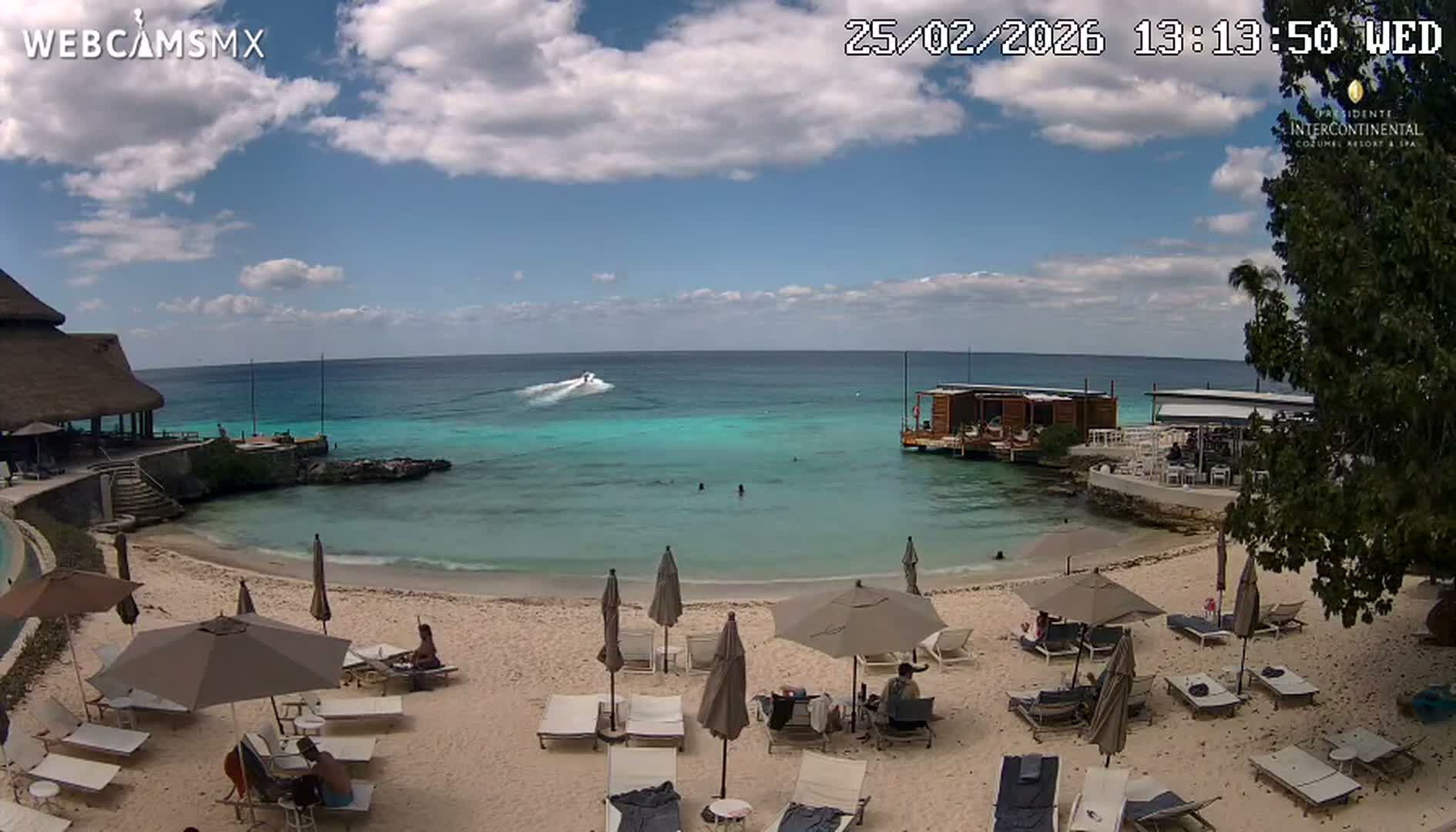 Cozumel,Presidente Intercontinental's Beach Live Cam - Zona Hotelera Sur, San Mugiel de Cozumel, Municipio de Cozumel, Quintana Roo, Mexico