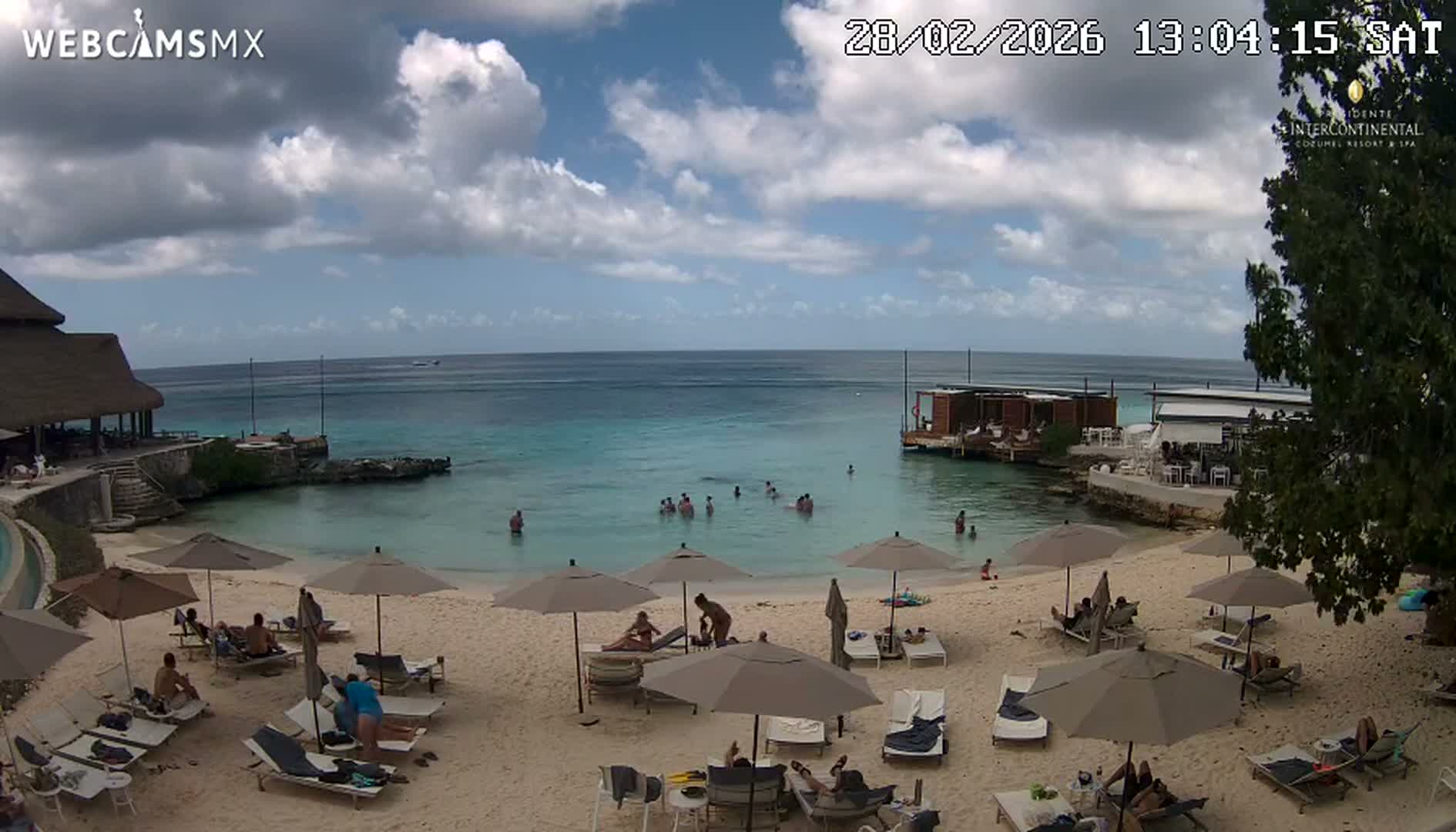 Cozumel,Presidente Intercontinental's Beach Live Cam - Zona Hotelera Sur, San Mugiel de Cozumel, Municipio de Cozumel, Quintana Roo, Mexico
