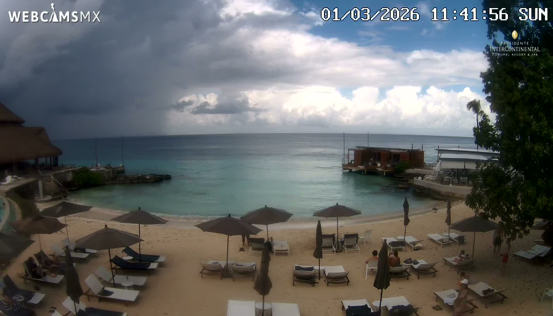 Cozumel,Presidente Intercontinental's Beach Live Cam - Zona Hotelera Sur, San Mugiel de Cozumel, Municipio de Cozumel, Quintana Roo, Mexico