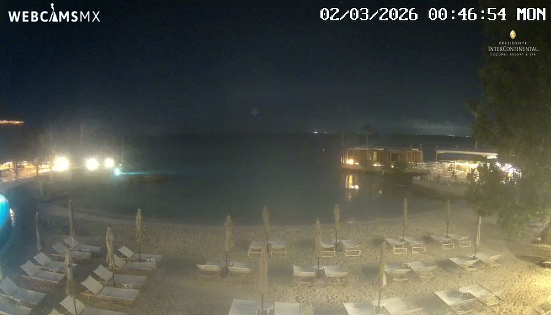Cozumel,Presidente Intercontinental's Beach Live Cam - Zona Hotelera Sur, San Mugiel de Cozumel, Municipio de Cozumel, Quintana Roo, Mexico
