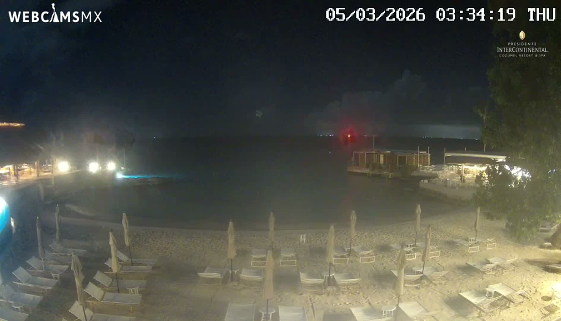 Cozumel,Presidente Intercontinental's Beach Live Cam - Zona Hotelera Sur, San Mugiel de Cozumel, Municipio de Cozumel, Quintana Roo, Mexico