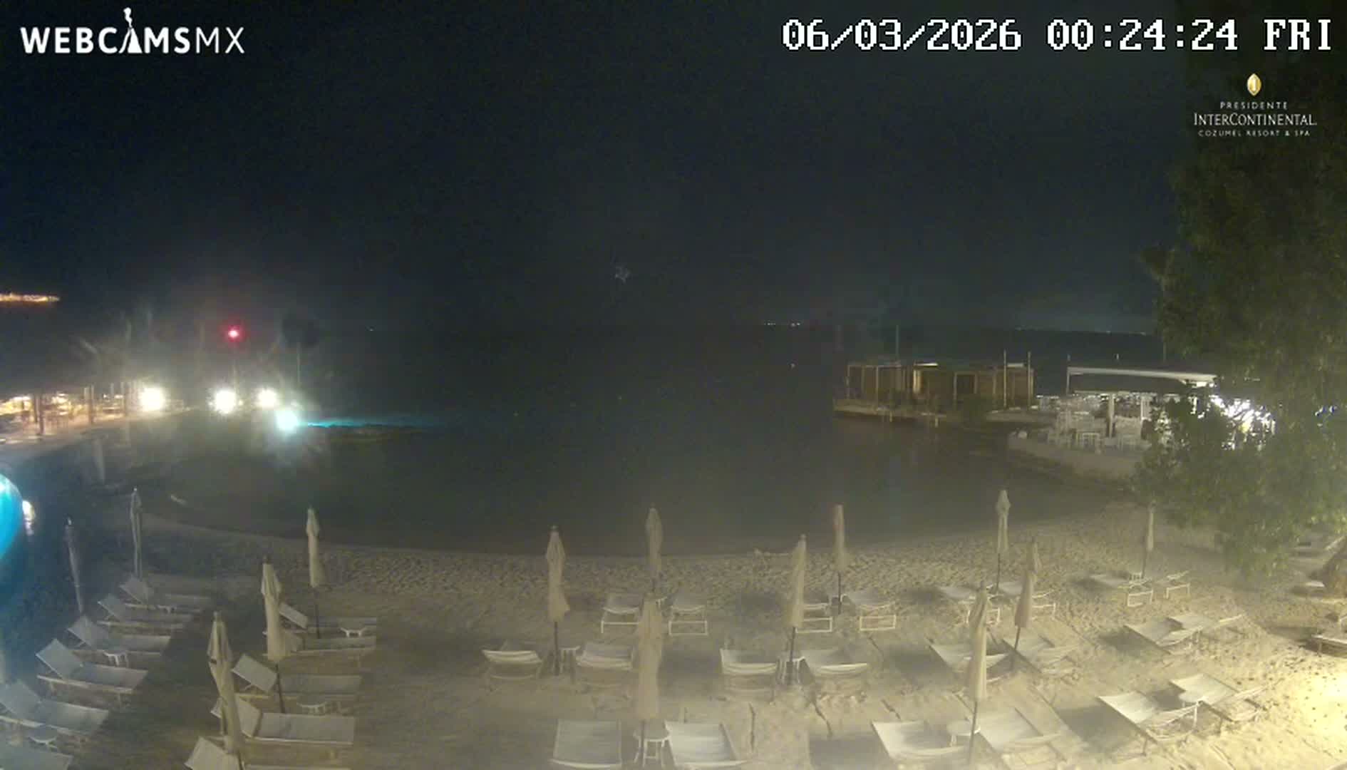 Cozumel,Presidente Intercontinental's Beach Live Cam - Zona Hotelera Sur, San Mugiel de Cozumel, Municipio de Cozumel, Quintana Roo, Mexico