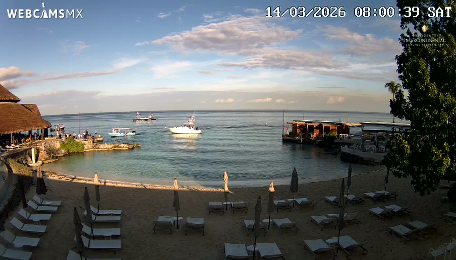 Cozumel,Presidente Intercontinental's Beach Live Cam - Zona Hotelera Sur, San Mugiel de Cozumel, Municipio de Cozumel, Quintana Roo, Mexico