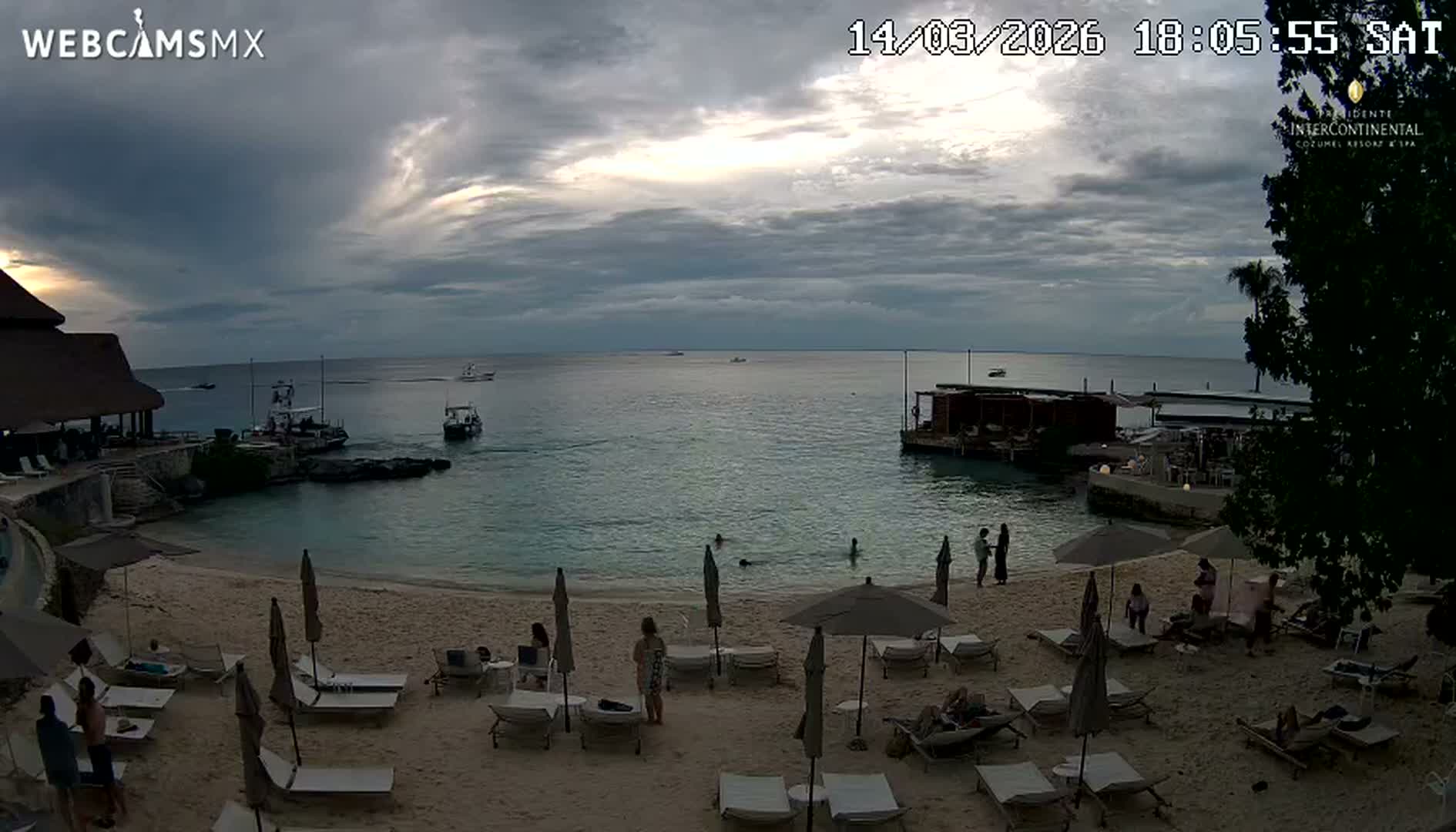 Cozumel,Presidente Intercontinental's Beach Live Cam - Zona Hotelera Sur, San Mugiel de Cozumel, Municipio de Cozumel, Quintana Roo, Mexico