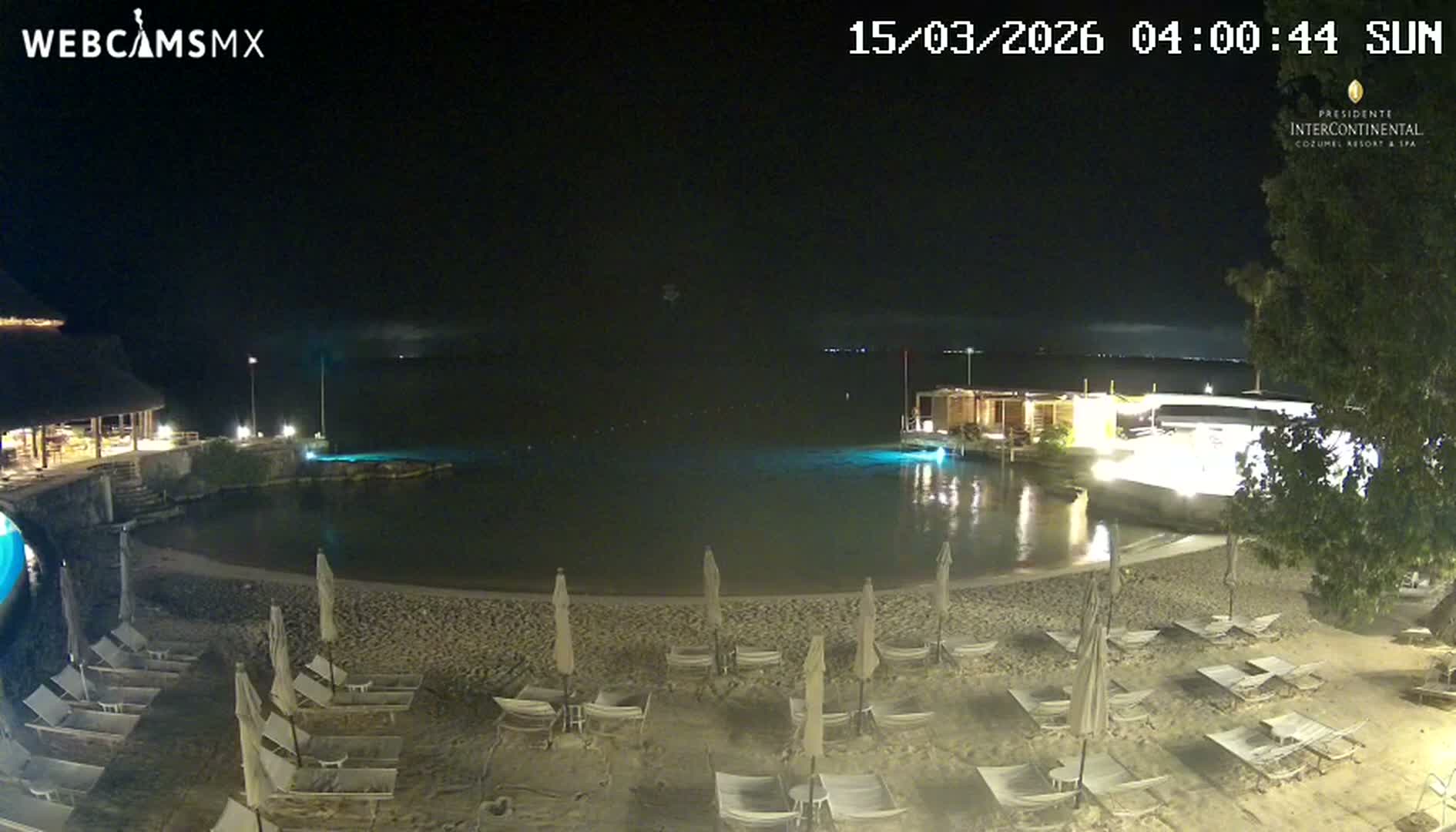 Cozumel,Presidente Intercontinental's Beach Live Cam - Zona Hotelera Sur, San Mugiel de Cozumel, Municipio de Cozumel, Quintana Roo, Mexico