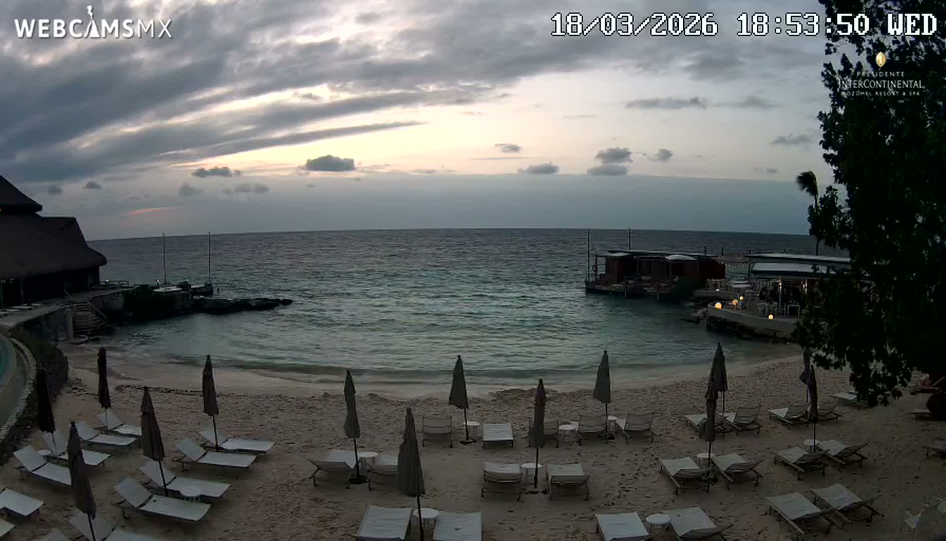 Cozumel,Presidente Intercontinental's Beach Live Cam - Zona Hotelera Sur, San Mugiel de Cozumel, Municipio de Cozumel, Quintana Roo, Mexico