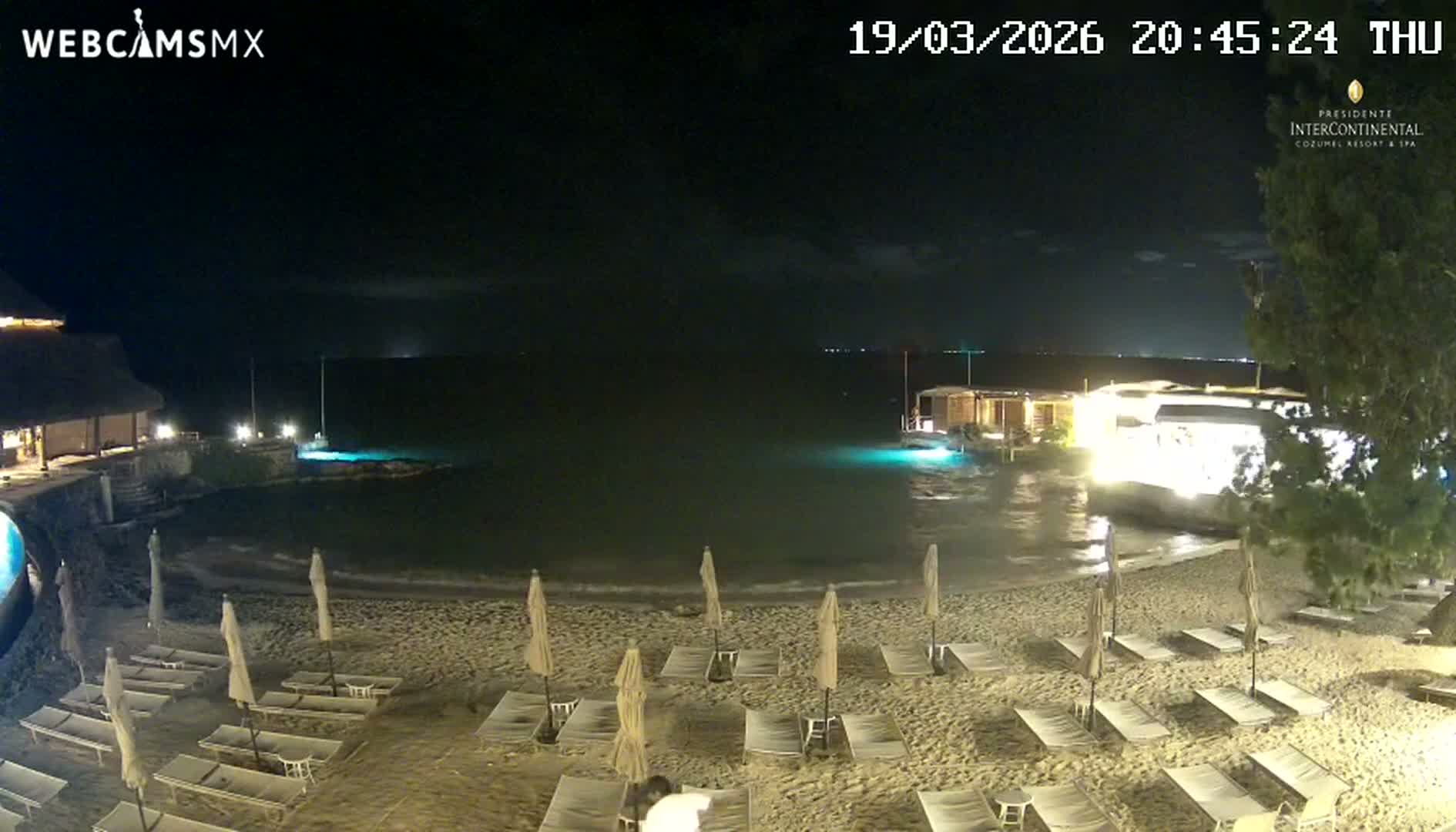 Cozumel,Presidente Intercontinental's Beach Live Cam - Zona Hotelera Sur, San Mugiel de Cozumel, Municipio de Cozumel, Quintana Roo, Mexico