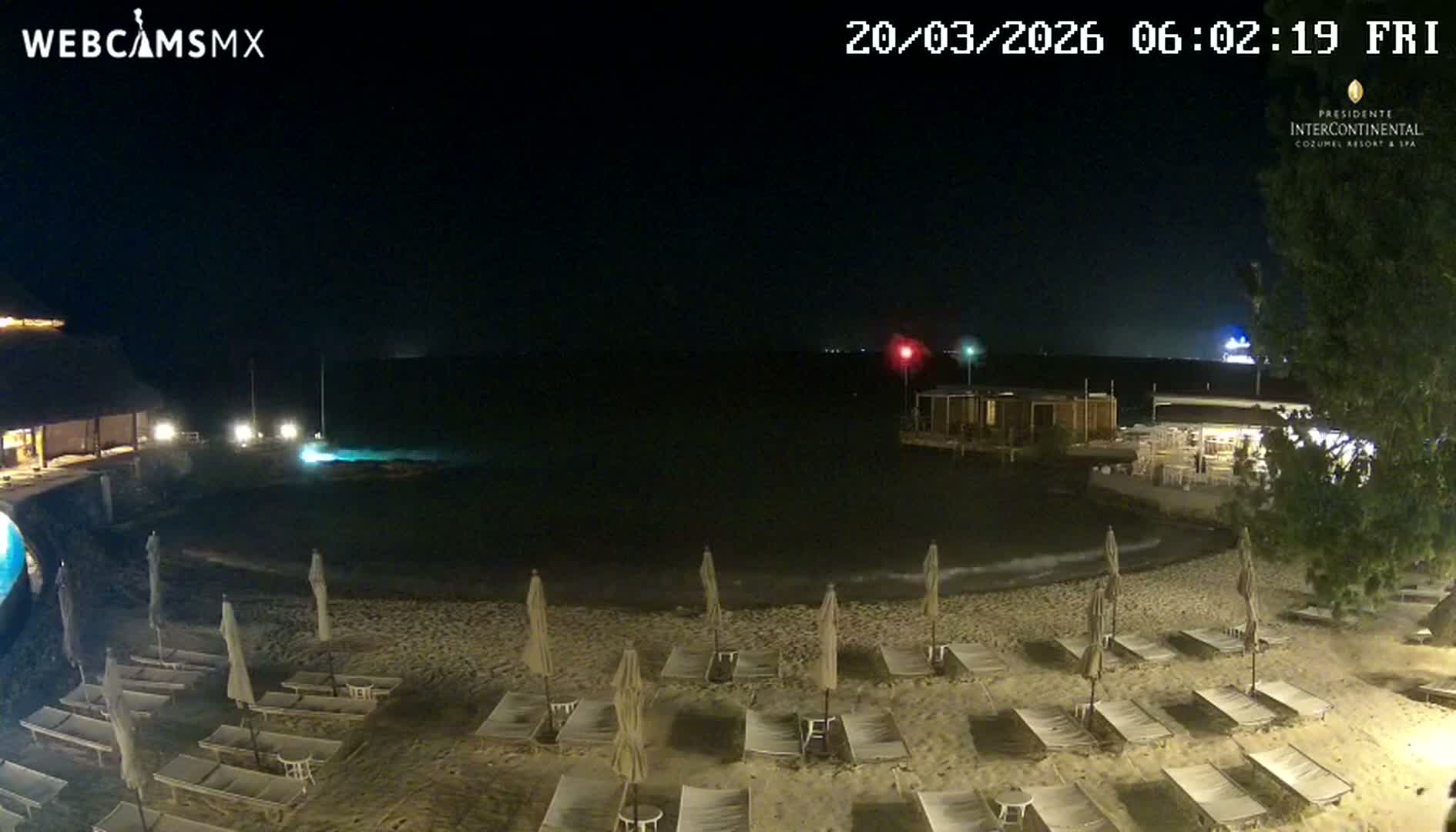Cozumel,Presidente Intercontinental's Beach Live Cam - Zona Hotelera Sur, San Mugiel de Cozumel, Municipio de Cozumel, Quintana Roo, Mexico