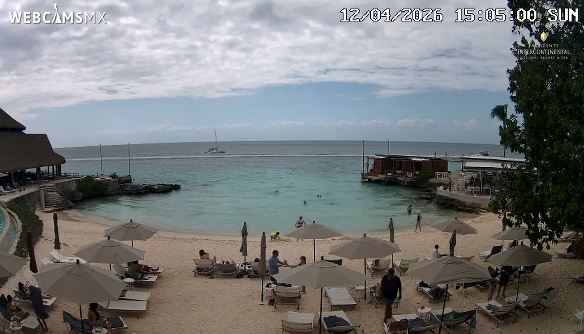 Cozumel,Presidente Intercontinental's Beach Live Cam - Zona Hotelera Sur, San Mugiel de Cozumel, Municipio de Cozumel, Quintana Roo, Mexico