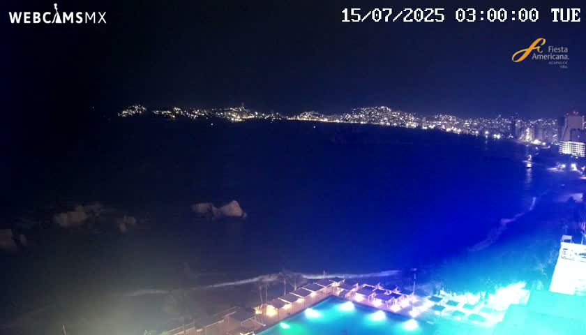 Acapulco,  Playa Condesa Beach Live Cam - Acapulco de Juarez, Guerrero, Mexico