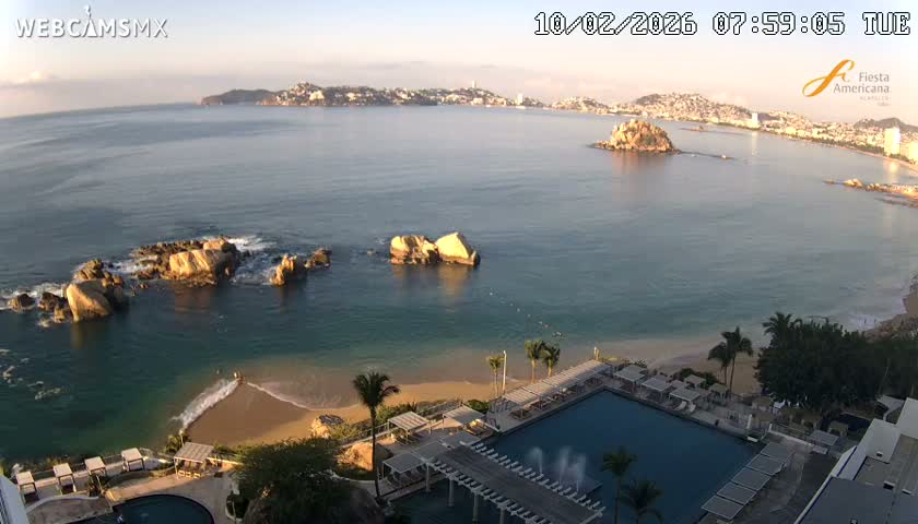 Acapulco,  Playa Condesa Beach Live Cam - Acapulco de Juarez, Guerrero, Mexico