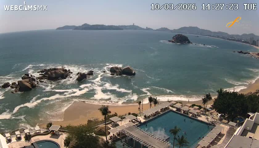 Acapulco,  Playa Condesa Beach Live Cam - Acapulco de Juarez, Guerrero, Mexico