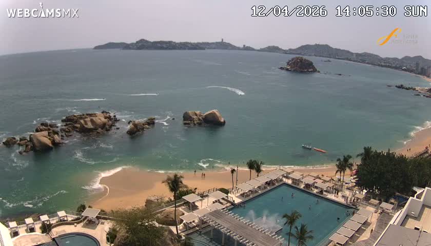 Acapulco,  Playa Condesa Beach Live Cam - Acapulco de Juarez, Guerrero, Mexico