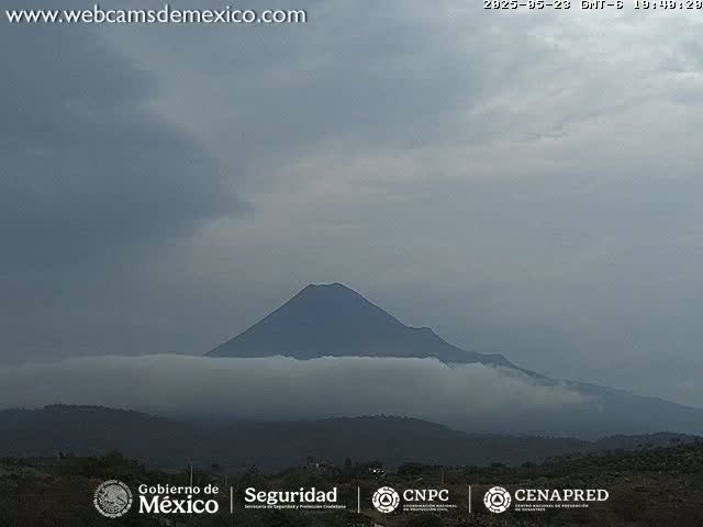 Volcán de  Colima Volcano from Montitlan Live Cam - Villa de Alvarez, Colima, Mexico