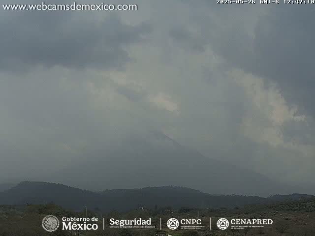 Volcán de  Colima Volcano from Montitlan Live Cam - Villa de Alvarez, Colima, Mexico
