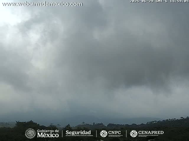 Volcán de  Colima Volcano from Montitlan Live Cam - Villa de Alvarez, Colima, Mexico