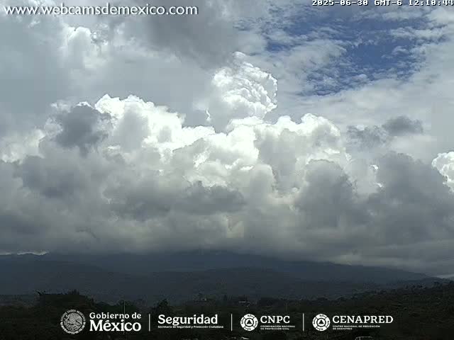 Volcán de  Colima Volcano from Montitlan Live Cam - Villa de Alvarez, Colima, Mexico