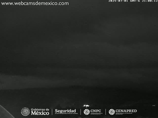 Volcán de  Colima Volcano from Montitlan Live Cam - Villa de Alvarez, Colima, Mexico