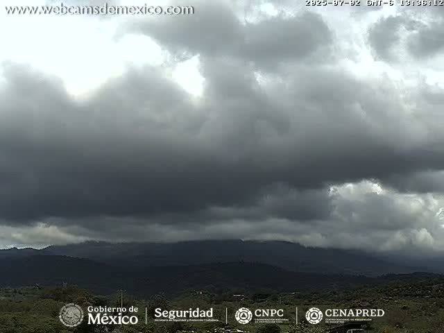 Volcán de  Colima Volcano from Montitlan Live Cam - Villa de Alvarez, Colima, Mexico
