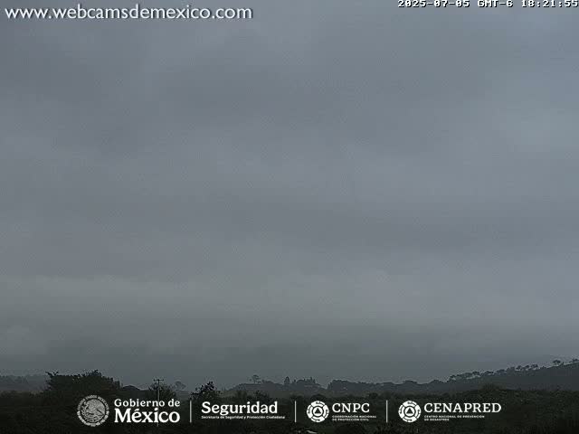 Volcán de  Colima Volcano from Montitlan Live Cam - Villa de Alvarez, Colima, Mexico