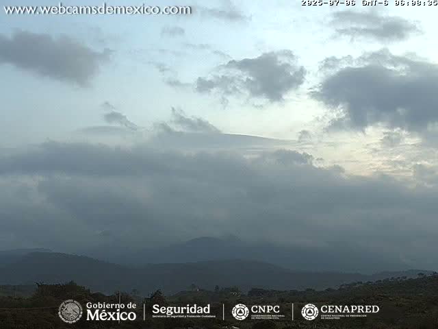 Volcán de  Colima Volcano from Montitlan Live Cam - Villa de Alvarez, Colima, Mexico