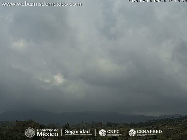 Volcán de  Colima Volcano from Montitlan Live Cam - Villa de Alvarez, Colima, Mexico