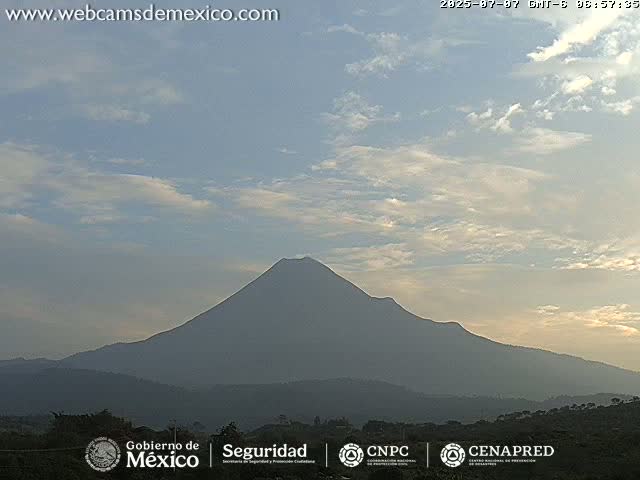 Volcán de  Colima Volcano from Montitlan Live Cam - Villa de Alvarez, Colima, Mexico