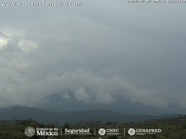 Volcán de  Colima Volcano from Montitlan Live Cam - Villa de Alvarez, Colima, Mexico