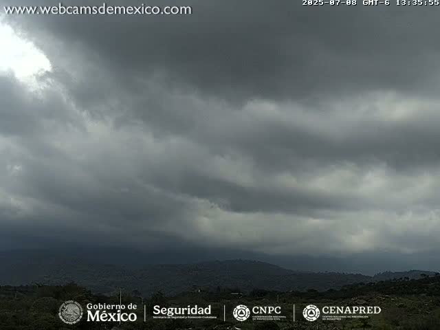 Volcán de  Colima Volcano from Montitlan Live Cam - Villa de Alvarez, Colima, Mexico