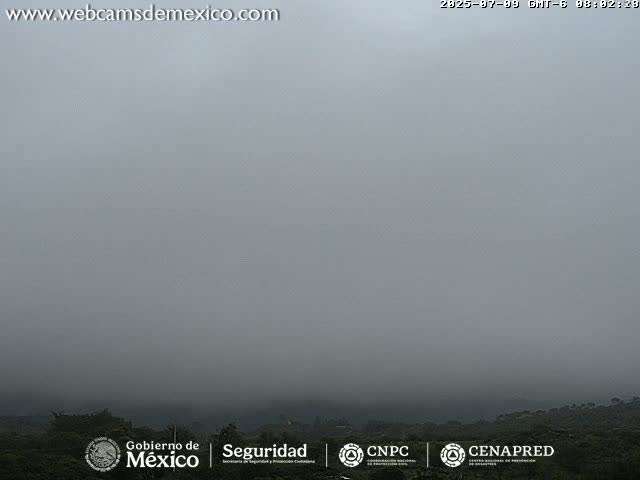 Volcán de  Colima Volcano from Montitlan Live Cam - Villa de Alvarez, Colima, Mexico