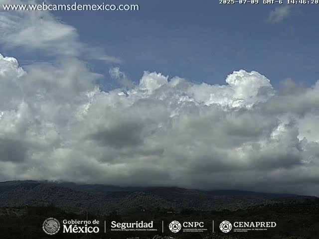 Volcán de  Colima Volcano from Montitlan Live Cam - Villa de Alvarez, Colima, Mexico