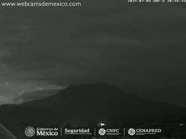 Volcán de  Colima Volcano from Montitlan Live Cam - Villa de Alvarez, Colima, Mexico