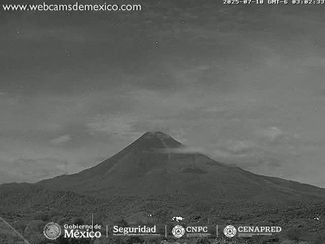 Volcán de  Colima Volcano from Montitlan Live Cam - Villa de Alvarez, Colima, Mexico