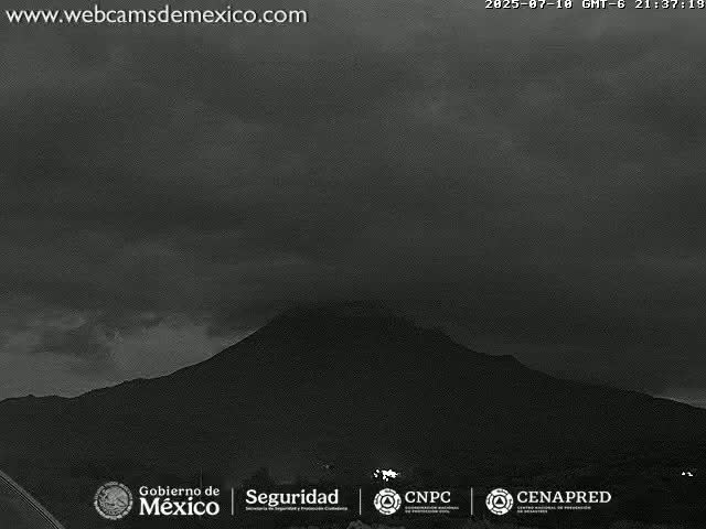 Volcán de  Colima Volcano from Montitlan Live Cam - Villa de Alvarez, Colima, Mexico