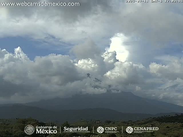 Volcán de  Colima Volcano from Montitlan Live Cam - Villa de Alvarez, Colima, Mexico
