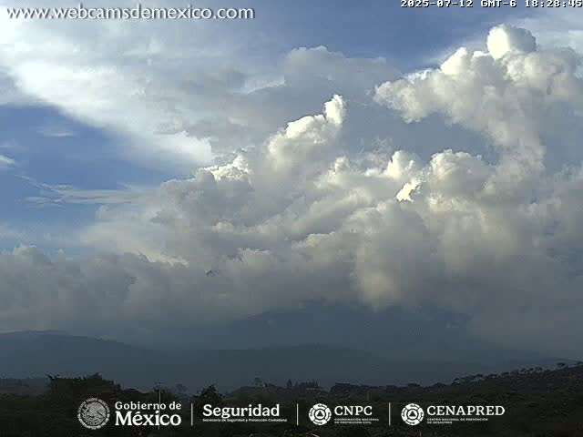 Volcán de  Colima Volcano from Montitlan Live Cam - Villa de Alvarez, Colima, Mexico